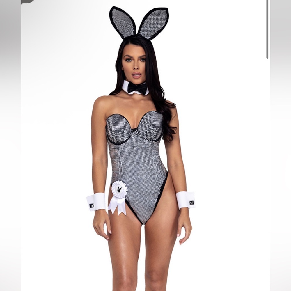 Playboy Bunny Crystal Bodysuit Costume